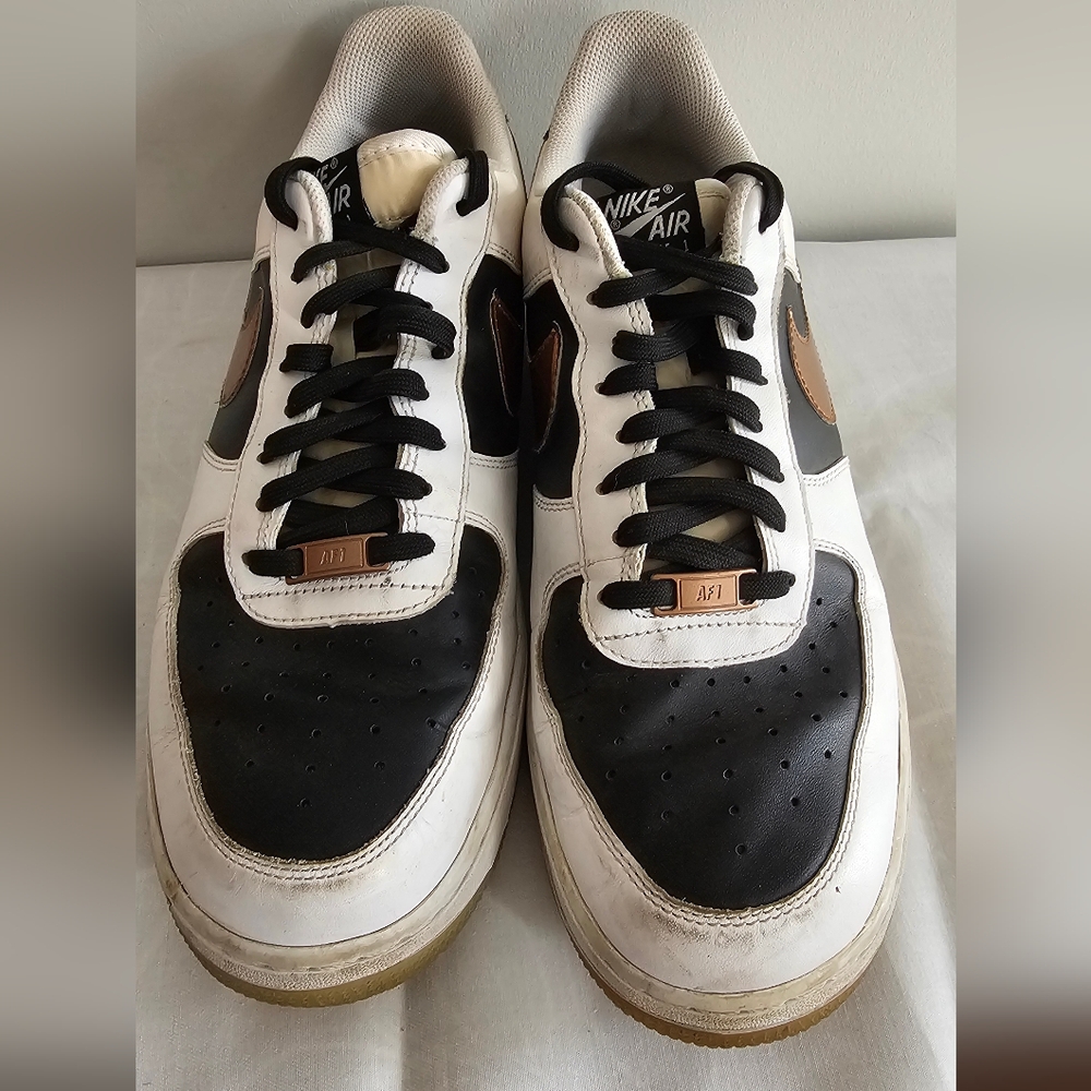 NIKE Air Force 1 Low Copper Leather Mens Athletic Sneakers, Shoes - Picture 3 of 7